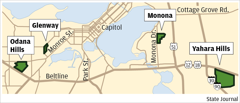 Madison golf courses map